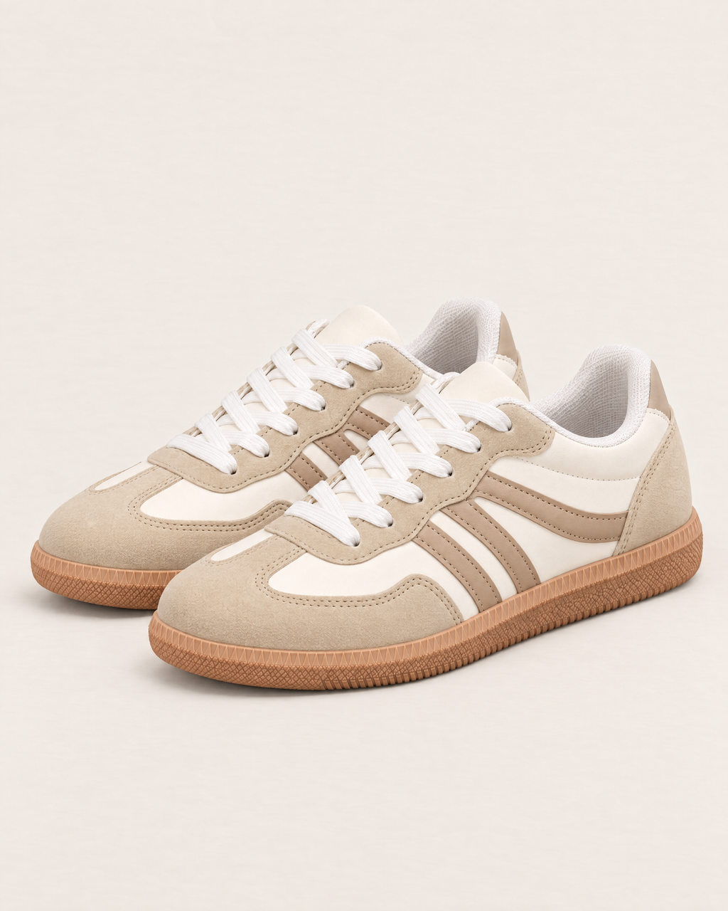 Isadora Women's Cushioned Sneakers - the pair at a three-quarter angle, Off-White