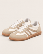 Isadora Women's Cushioned Sneakers - the pair at a three-quarter angle, Off-White