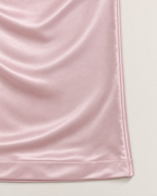 Juniper Elegant Ruched Sheath Dress - detail of the fabric and side edge, Pink