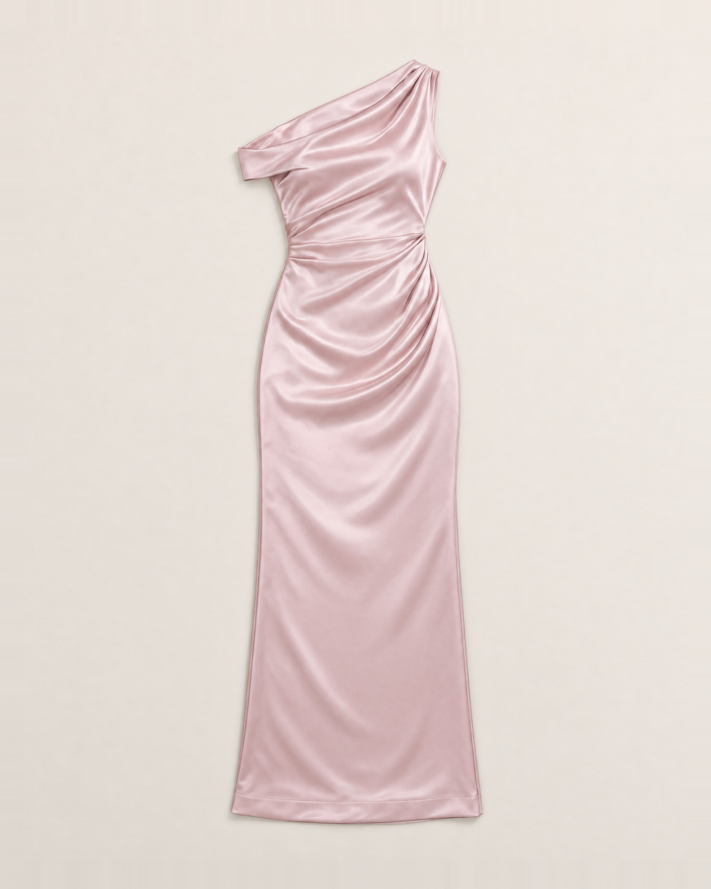 Juniper Elegant Ruched Sheath Dress - Pink flat lay
