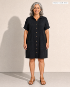 Kelsey Button Up Pocket Mini Shirt Dress - Adeline studio, shown on a size M, 160 cm