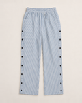 Leona Lightweight Casual Trousers - Grey flat lay, side pocket, button row down the outer leg, turned up cuff