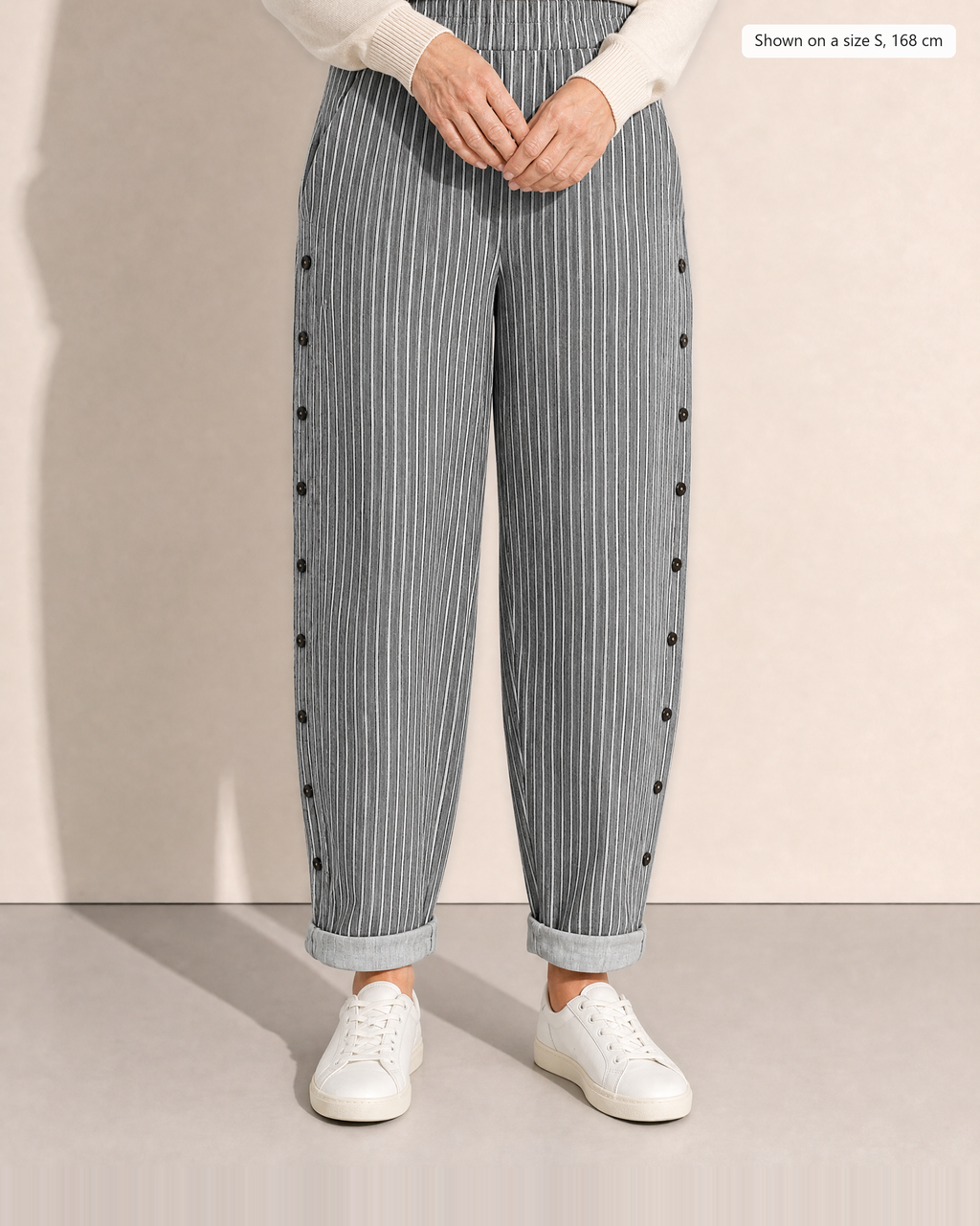 Leona Lightweight Casual Trousers - Adeline studio, shown on a size S, 168 cm