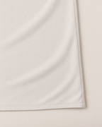 Linnea Effortless Midi Dress - detail of the fabric and side edge, Off-White