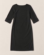 Linnea Effortless Midi Dress - Black flat lay
