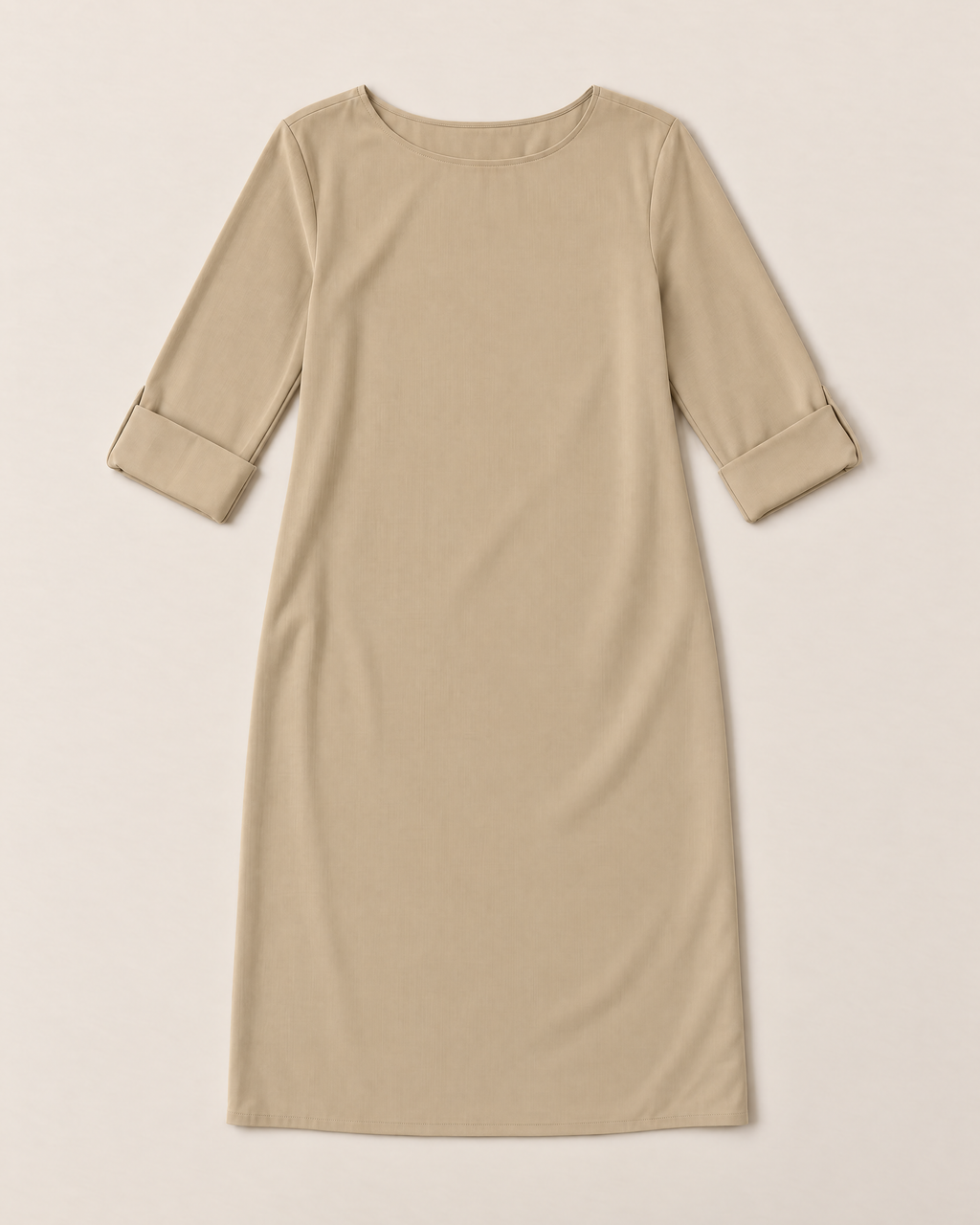 Linnea Effortless Midi Dress - Khaki flat lay