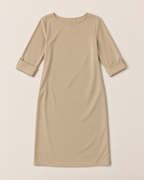 Linnea Effortless Midi Dress - Khaki flat lay
