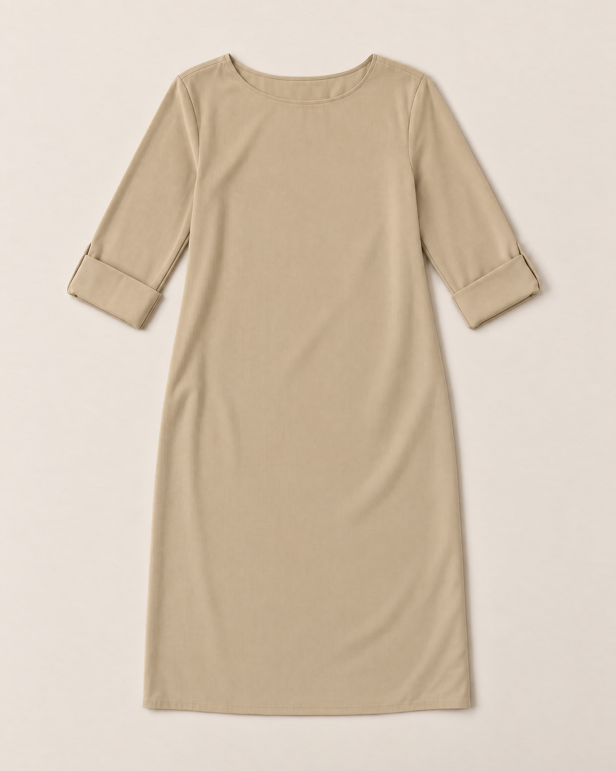 Linnea Effortless Midi Dress - Khaki flat lay