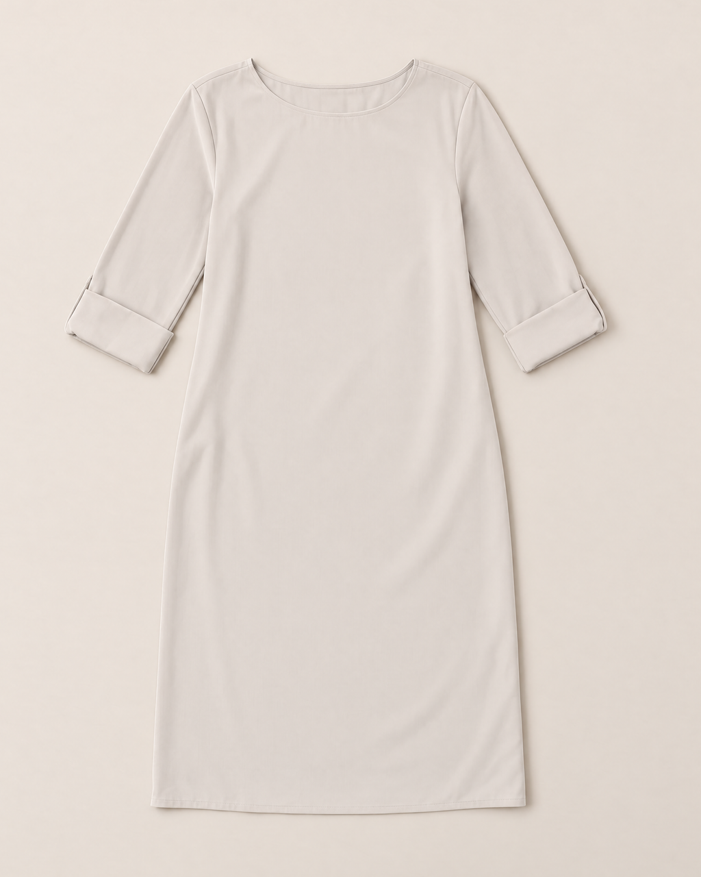 Linnea Effortless Midi Dress - Off-White flat lay