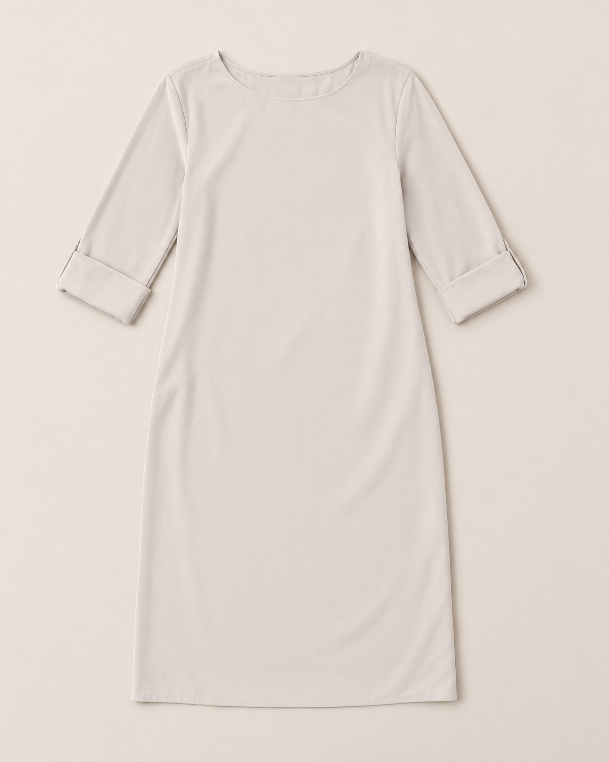 Linnea Effortless Midi Dress - Off-White flat lay