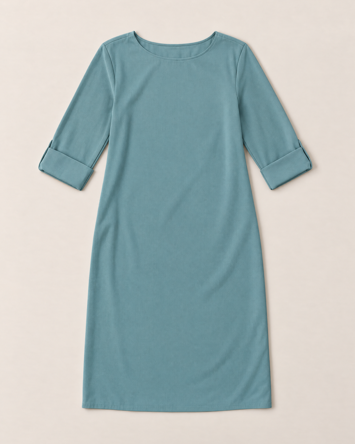 Linnea Effortless Midi Dress - Peacock Blue flat lay