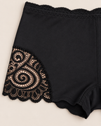 Marisol Women's Underwear 3-Pack - detail of the fabric and leg opening, 3 x Black