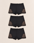 Marisol Women's Underwear 3-Pack - 3 x Black flat lay