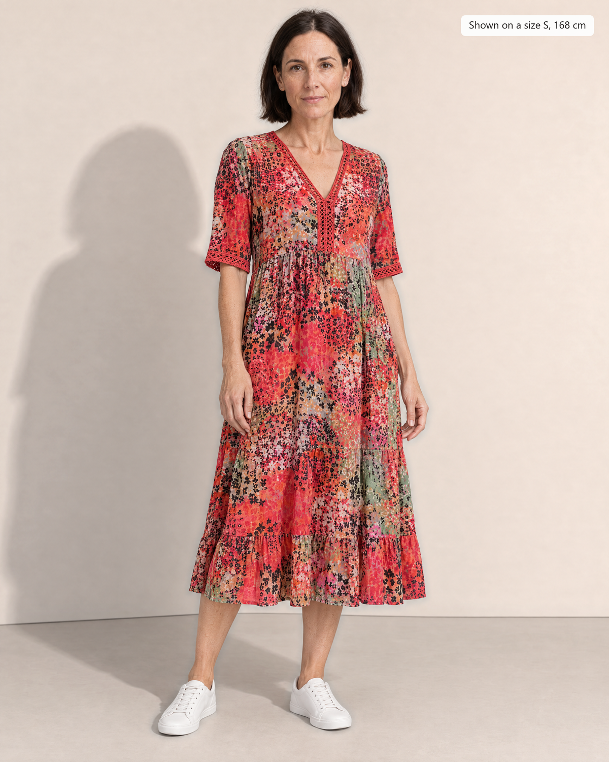 Mila Elegant Midi Dress - Adeline studio, shown on a size S, 168 cm