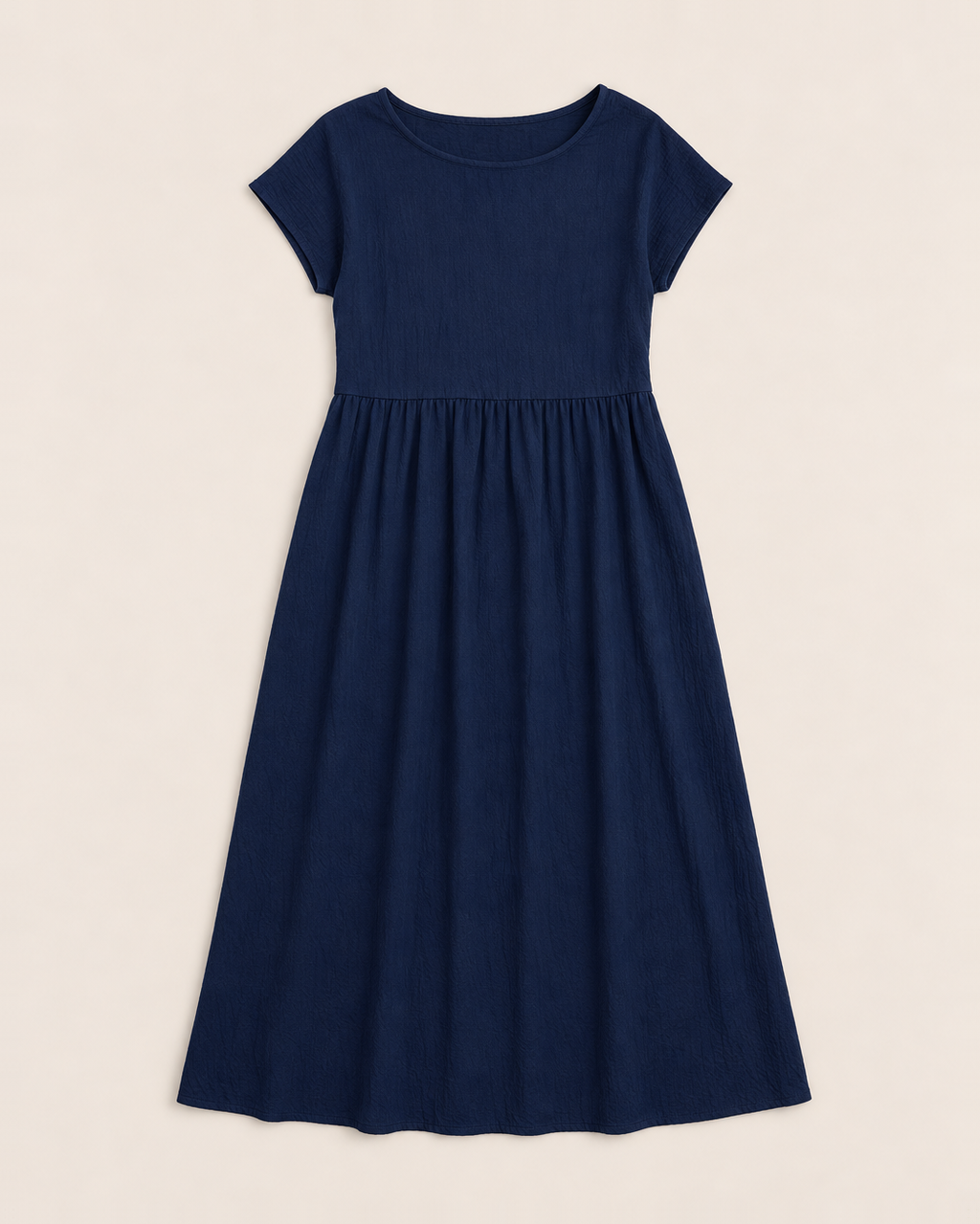 Monica Relaxed Midi Dress - Navy flat lay