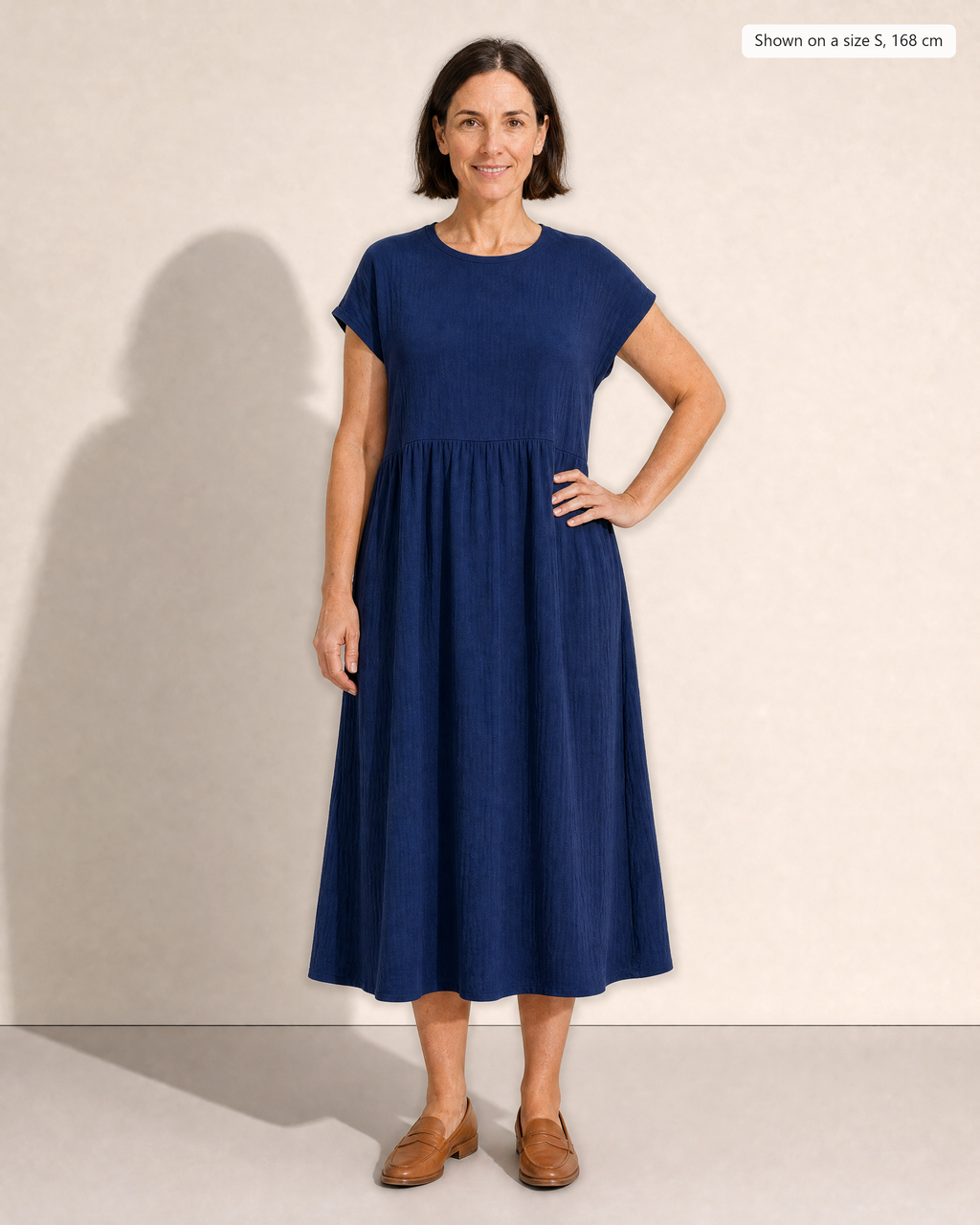 Monica Relaxed Midi Dress - Adeline studio, shown on a size S, 168 cm