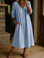 Juniper - Chic Patchwork Maxi Dress