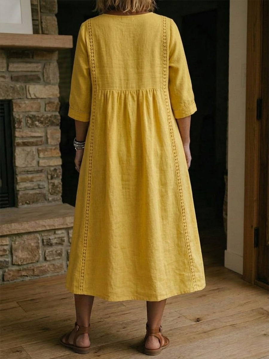 Juniper - Chic Patchwork Maxi Dress