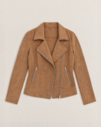 Paloma Soft Suede-Look Jacket - Camel flat lay