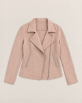 Paloma Soft Suede-Look Jacket - Dusty Pink flat lay