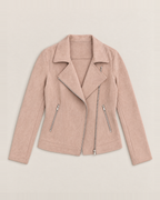 Paloma Soft Suede-Look Jacket - Dusty Pink flat lay
