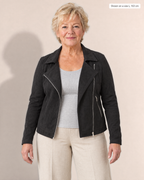 Paloma Soft Suede-Look Jacket - Adeline studio, shown on a size L, 163 cm