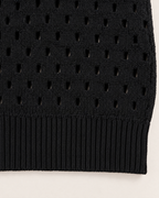 Petra Jacket - detail of the fabric and hem, Black