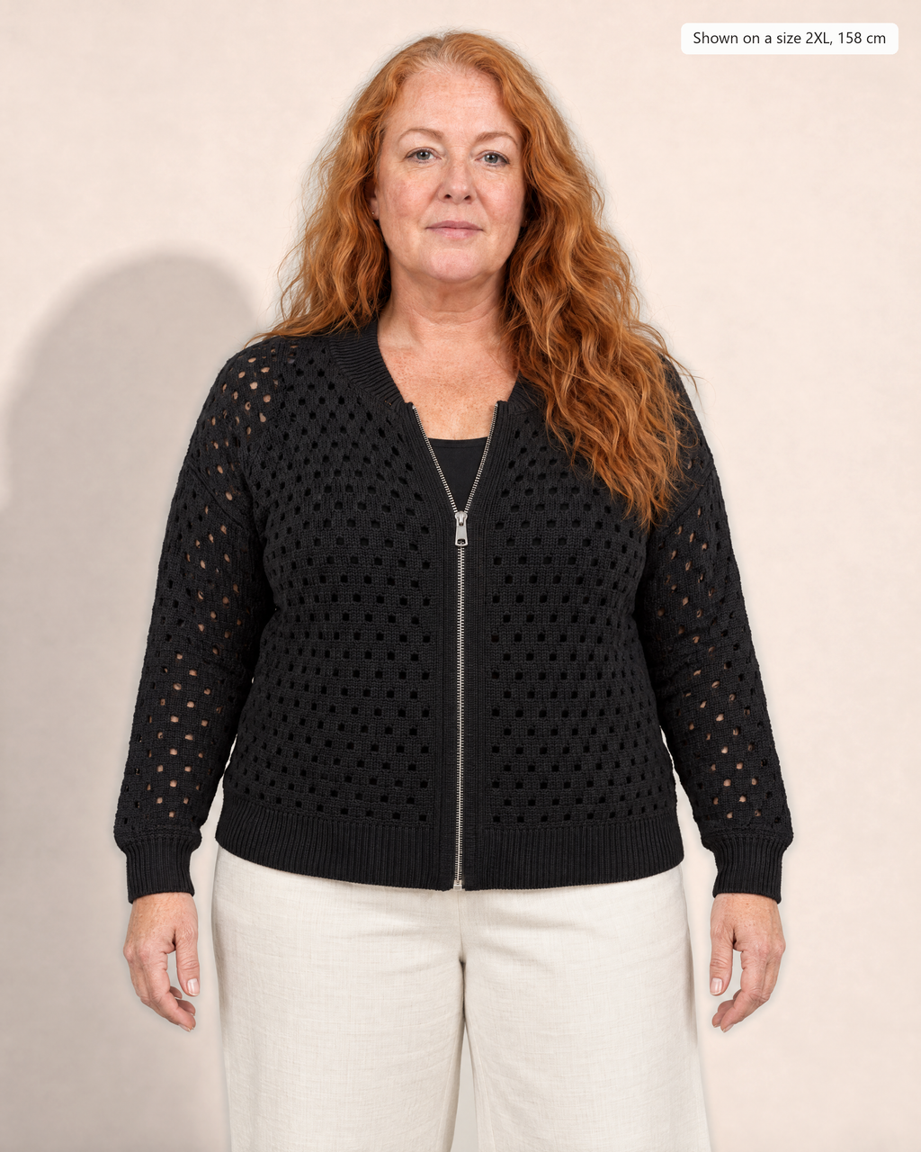 Petra Jacket - Adeline studio, shown on a size 2XL, 158 cm