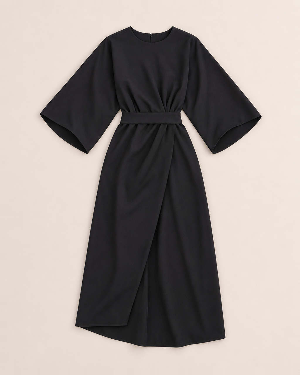 Sally Fitted Dress - Black flat lay, Black
