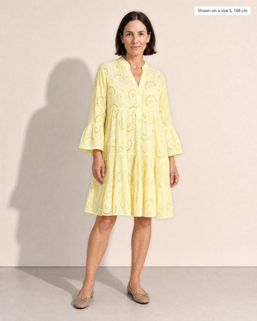 Sienna V-Neck Summer Dress - Adeline studio, shown on a size S, 168 cm