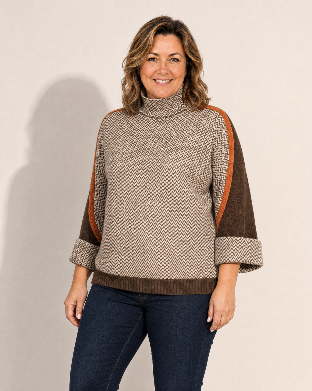 Hope Striped Turtleneck Sweater - Adeline studio