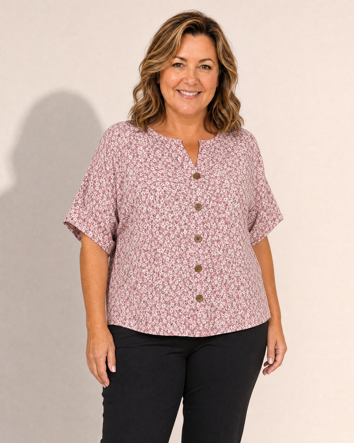 Geraldine V Neck Blouse - Adeline studio